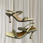 Kurt Geiger Heeled Sandals - Elegant Off-White Square Toe Heels - Image 5