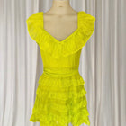 La Maison Talulah Petula Mini Dress - Vibrant Citrus V-Neck - Image 1
