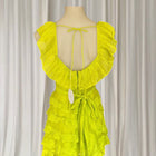 La Maison Talulah Petula Mini Dress - Vibrant Citrus V-Neck - Image 4