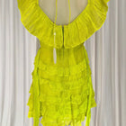 La Maison Talulah Petula Mini Dress - Vibrant Citrus V-Neck - Image 5