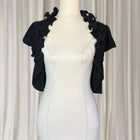 Liz Jordan Bolero Shrug With Black Ruffled Collar Detail Small