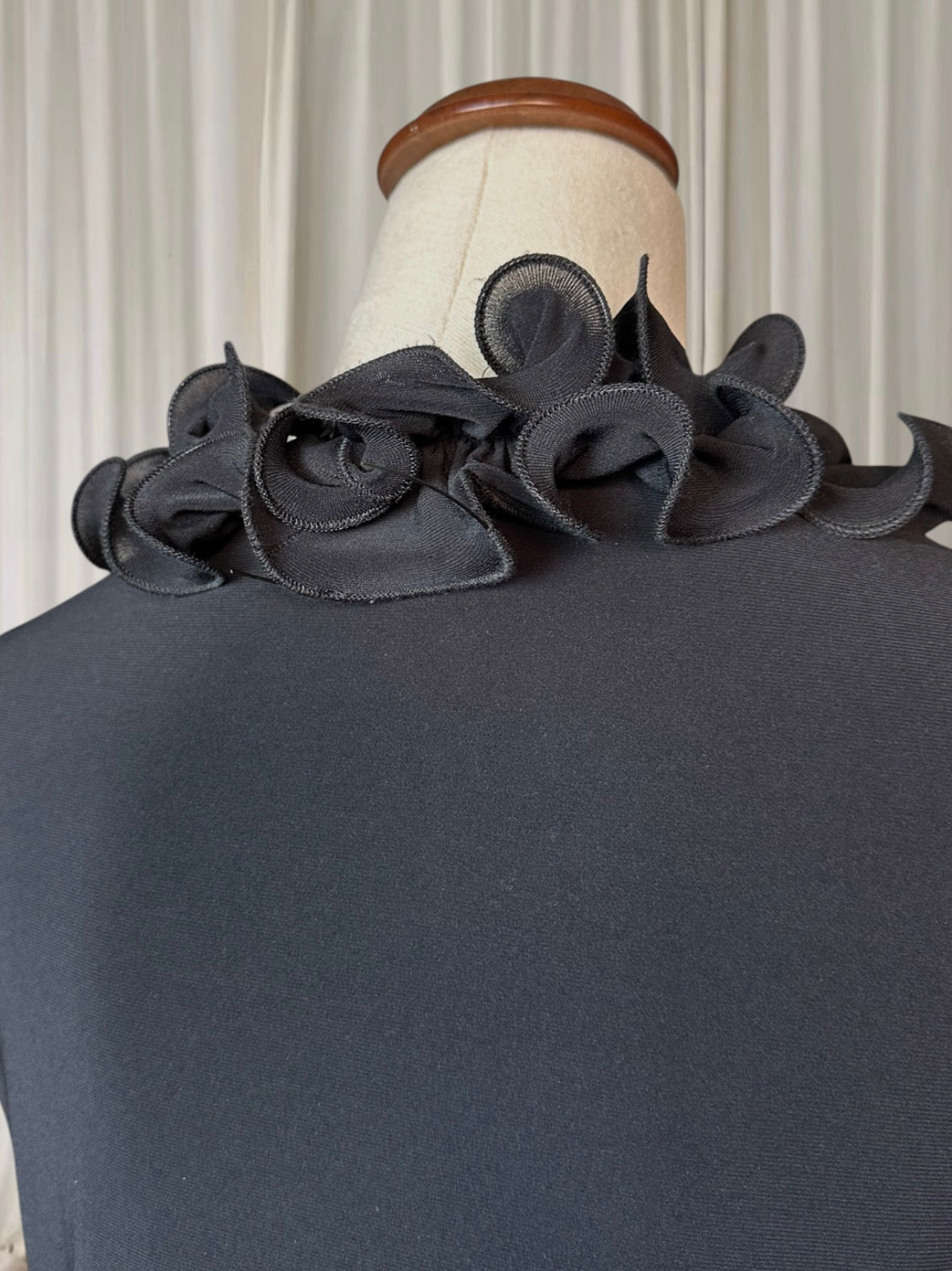 Liz Jordan Bolero Shrug With Black Ruffled Collar Detail Small