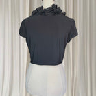 Liz Jordan Bolero Shrug With Black Ruffled Collar Detail Small
