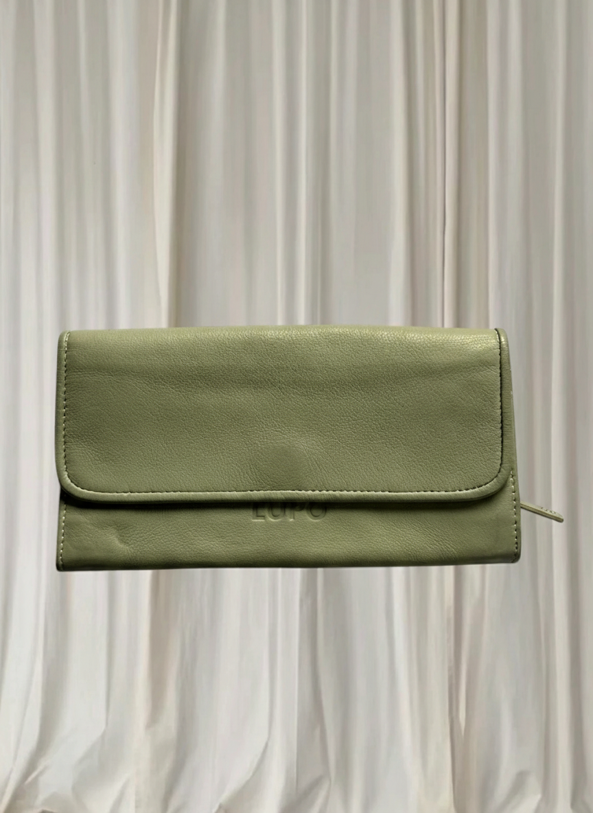 Lupo Leather Wallet - Elegant Beige Designer Card Organizer - Image 2
