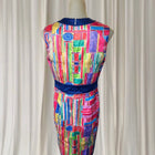 Mackenzie Mode Sleeveless Sheath Dress - Vibrant Multicolor Abstract Print - Image 4