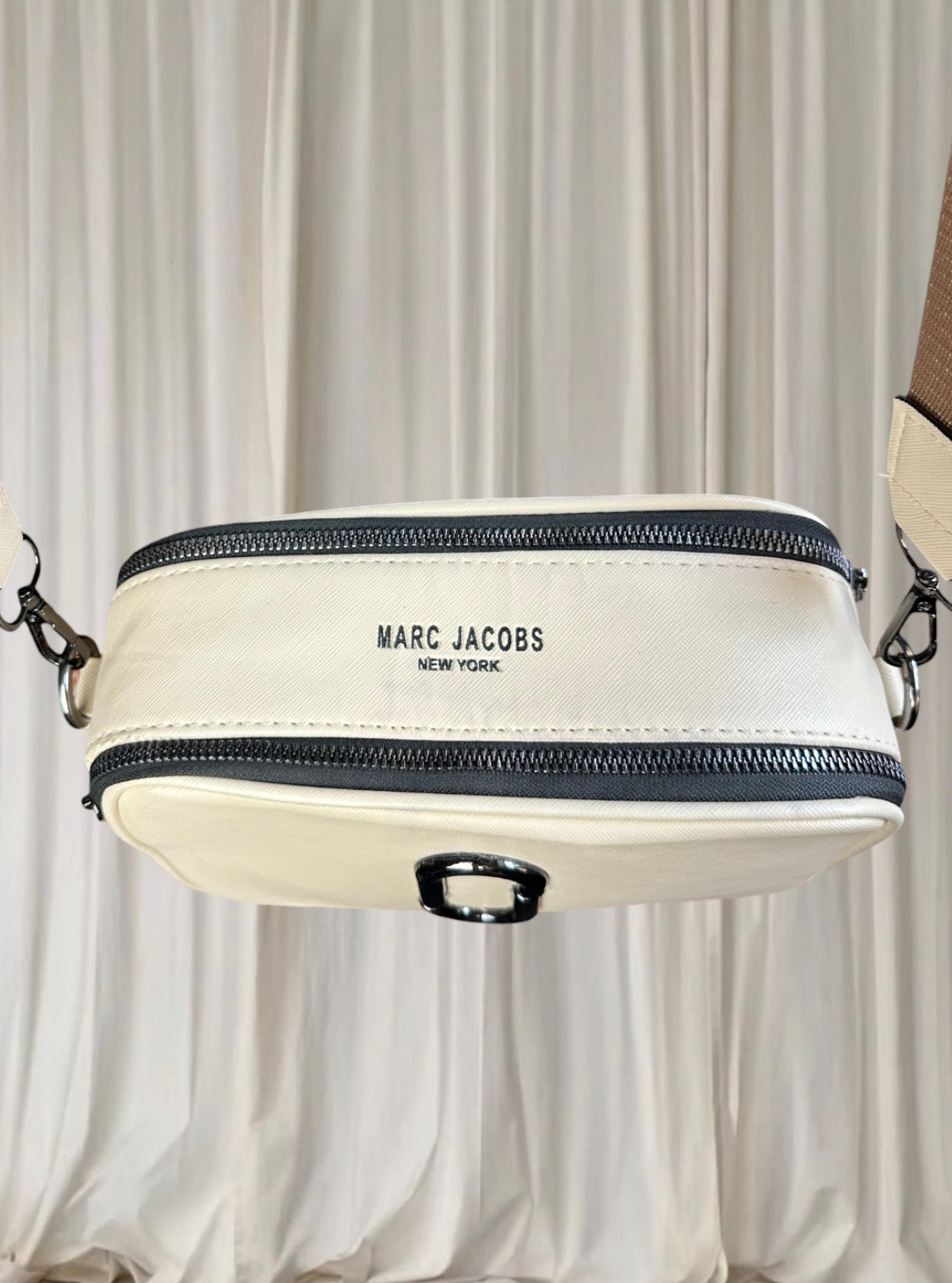 Marc Jacobs The Snapshot Crossbody Camera Bag White Saffiano Leather