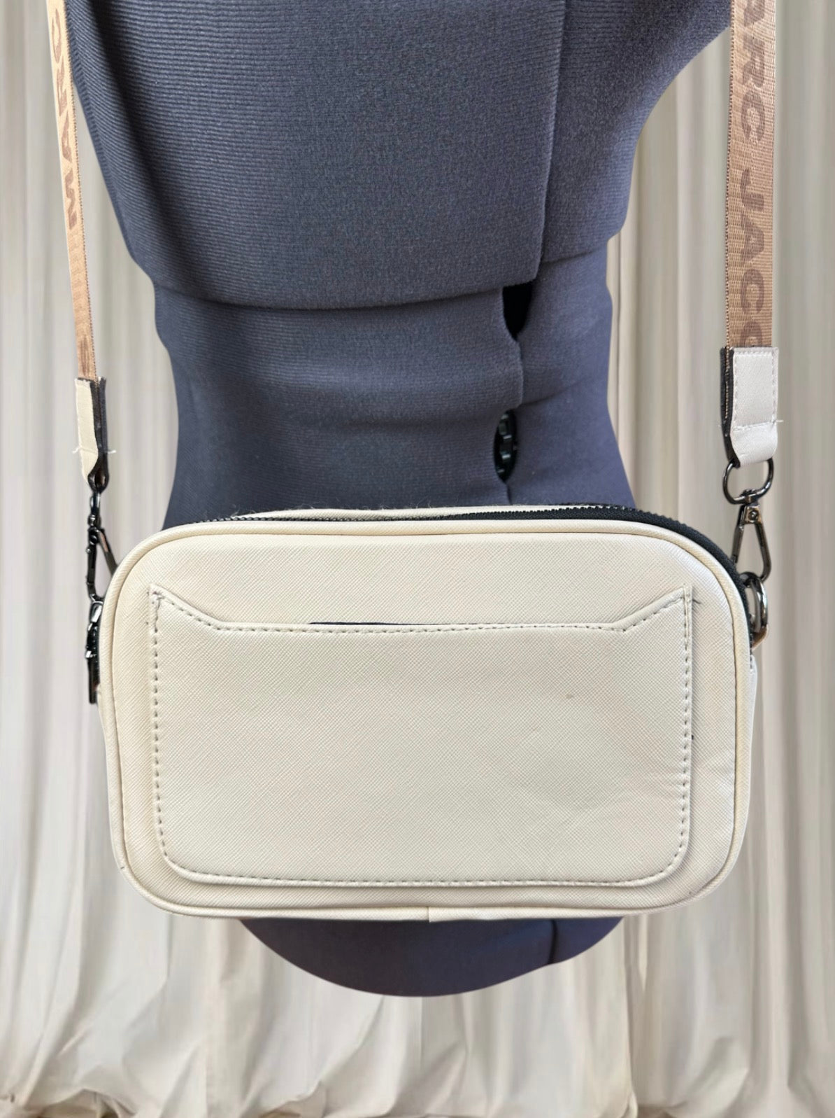 Marc Jacobs The Snapshot Crossbody Camera Bag White Saffiano Leather