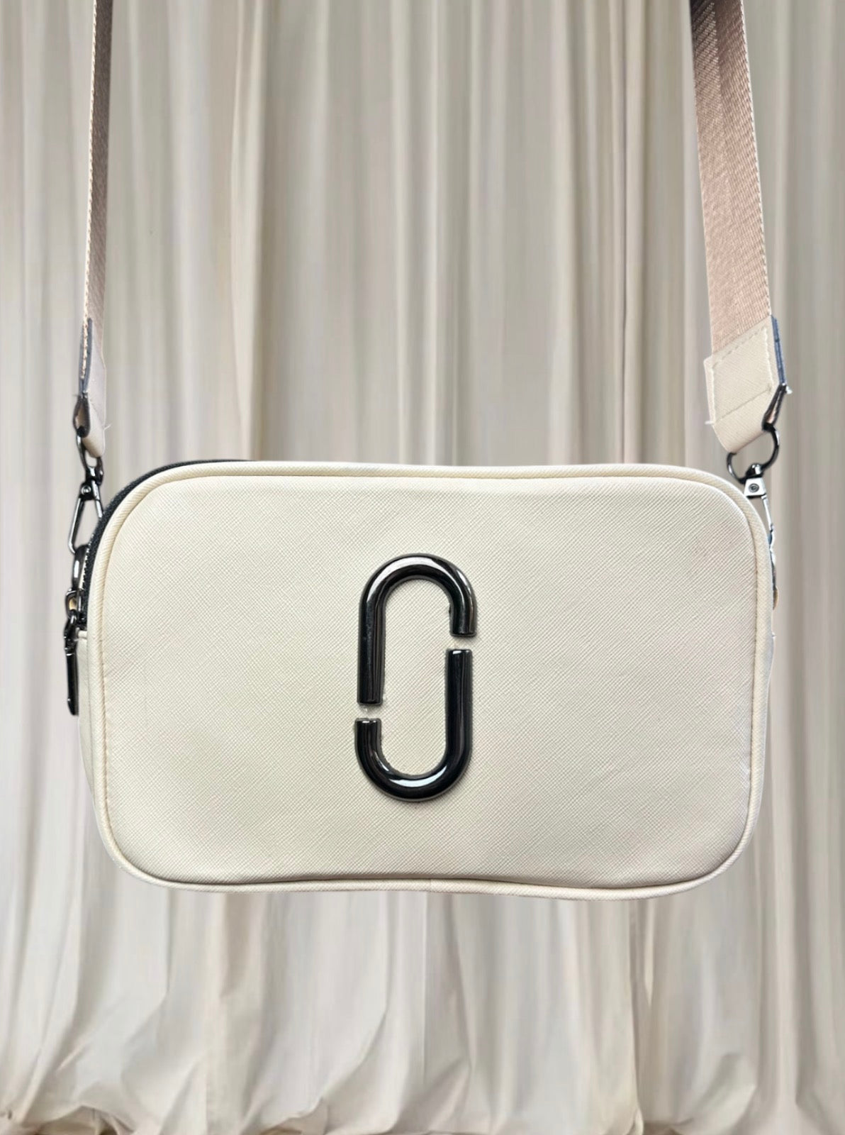 Marc Jacobs The Snapshot Crossbody Camera Bag White Saffiano Leather