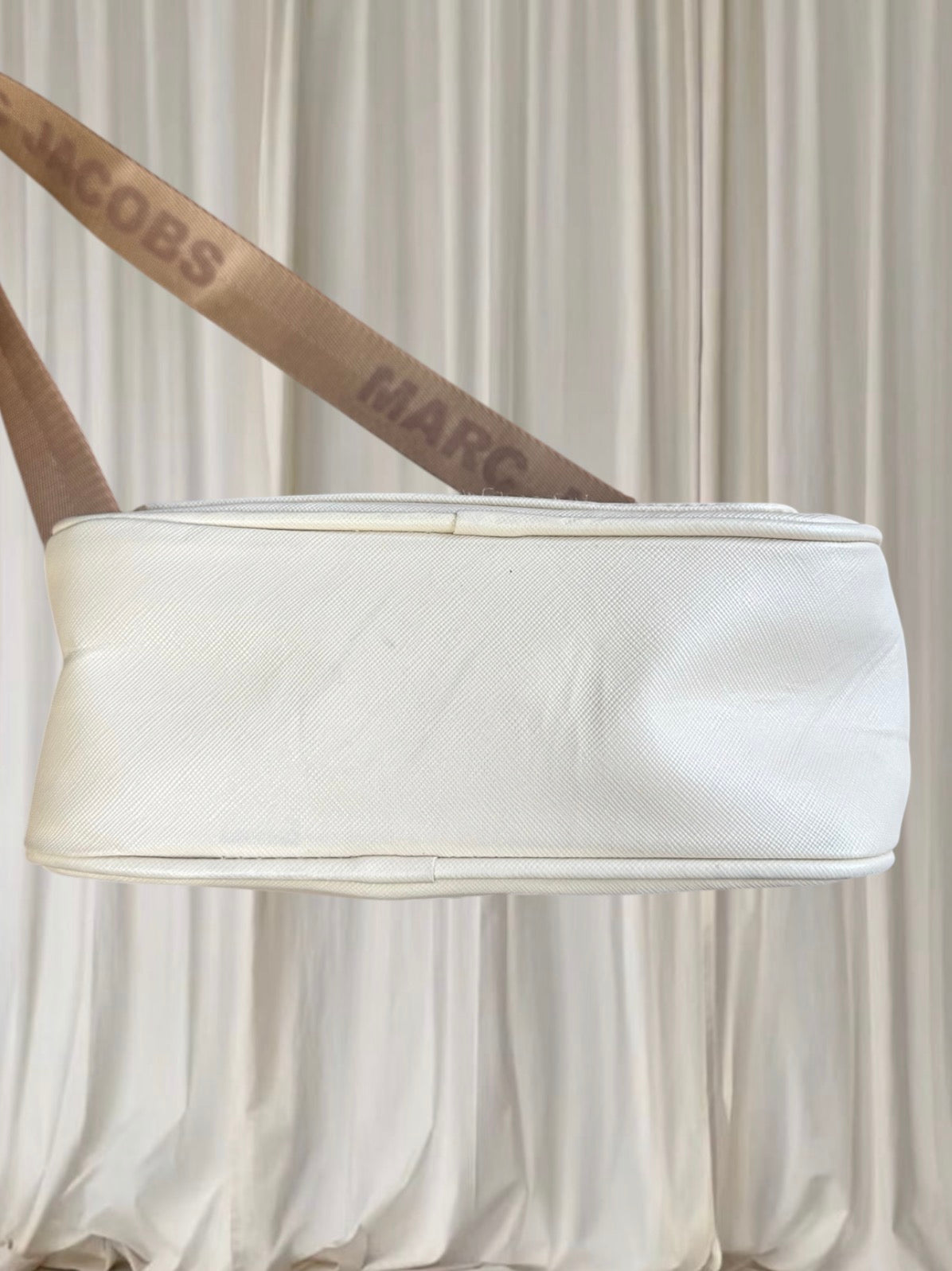 Marc Jacobs The Snapshot Crossbody Camera Bag White Saffiano Leather