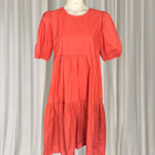 Minkpink Tiered Cotton Dress - Vibrant Orange Casual Style - Image 1