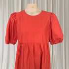Minkpink Tiered Cotton Dress - Vibrant Orange Casual Style - Image 2