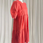Minkpink Tiered Cotton Dress - Vibrant Orange Casual Style - Image 3
