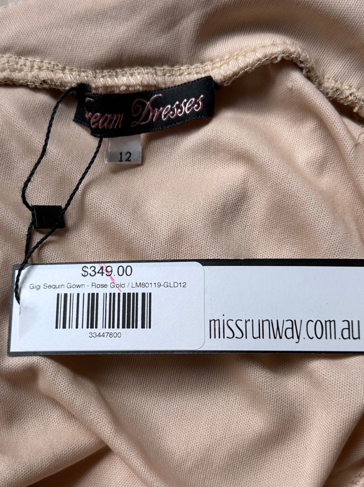 Miss Runway Dream Dresses Gigi Sequin Gown Rose Gold