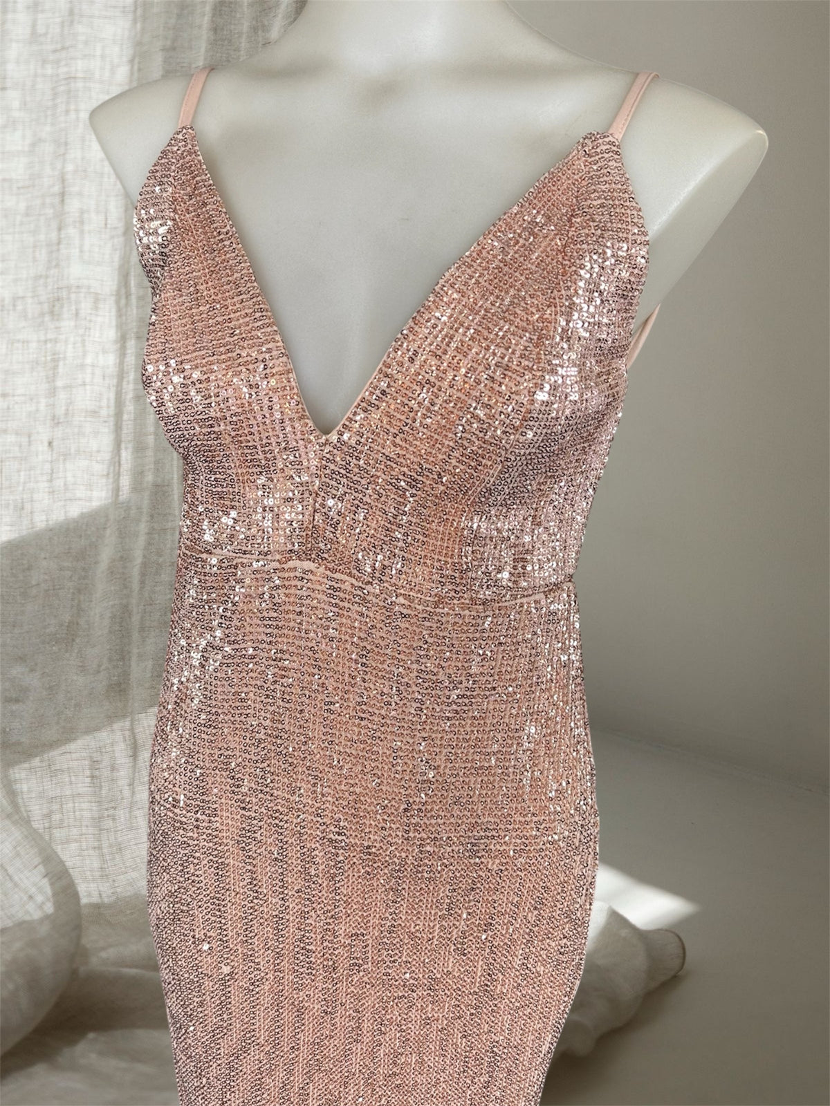 Miss Runway Dream Dresses Gigi Sequin Gown Rose Gold