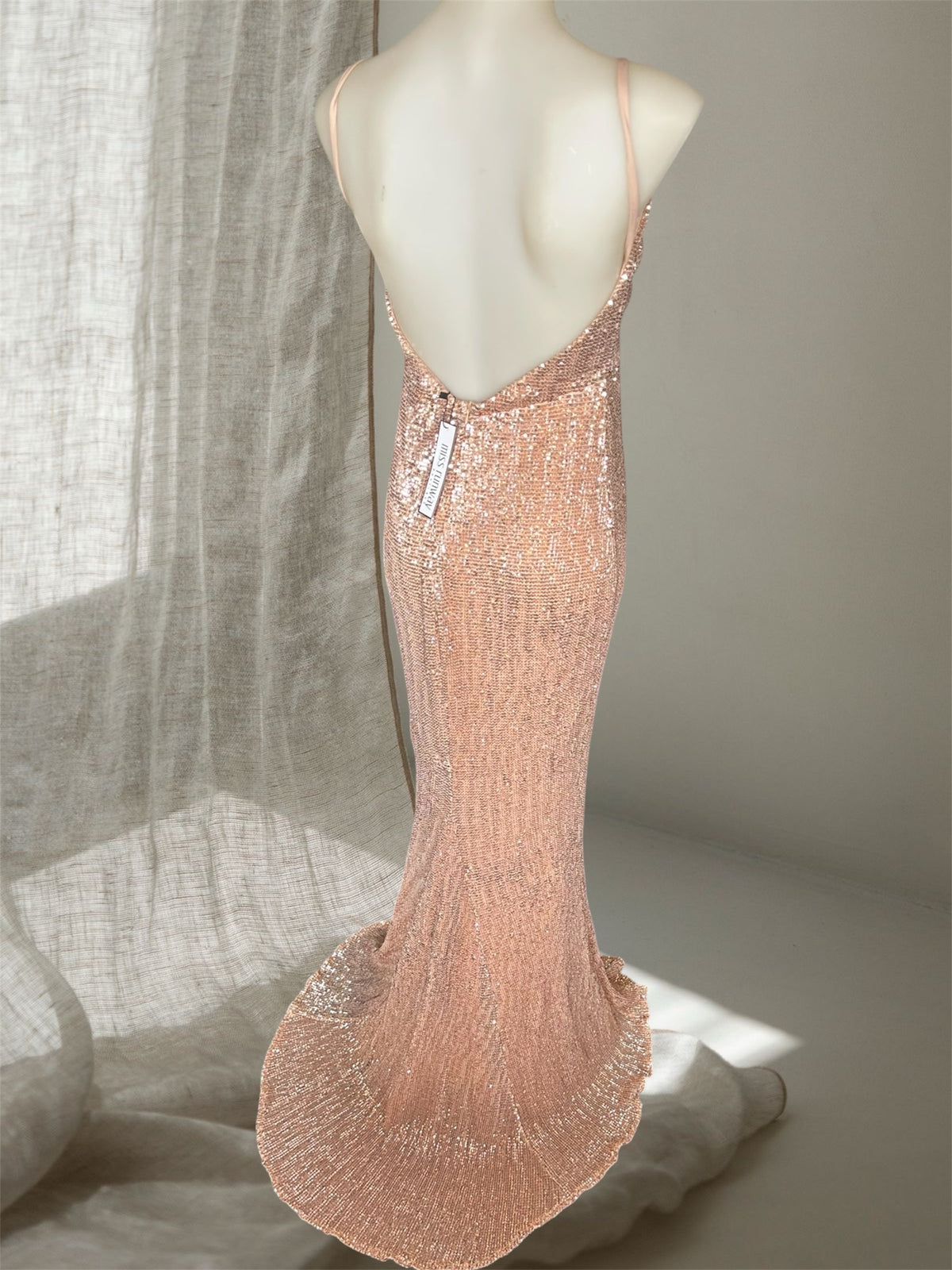 Miss Runway Dream Dresses Gigi Sequin Gown Rose Gold
