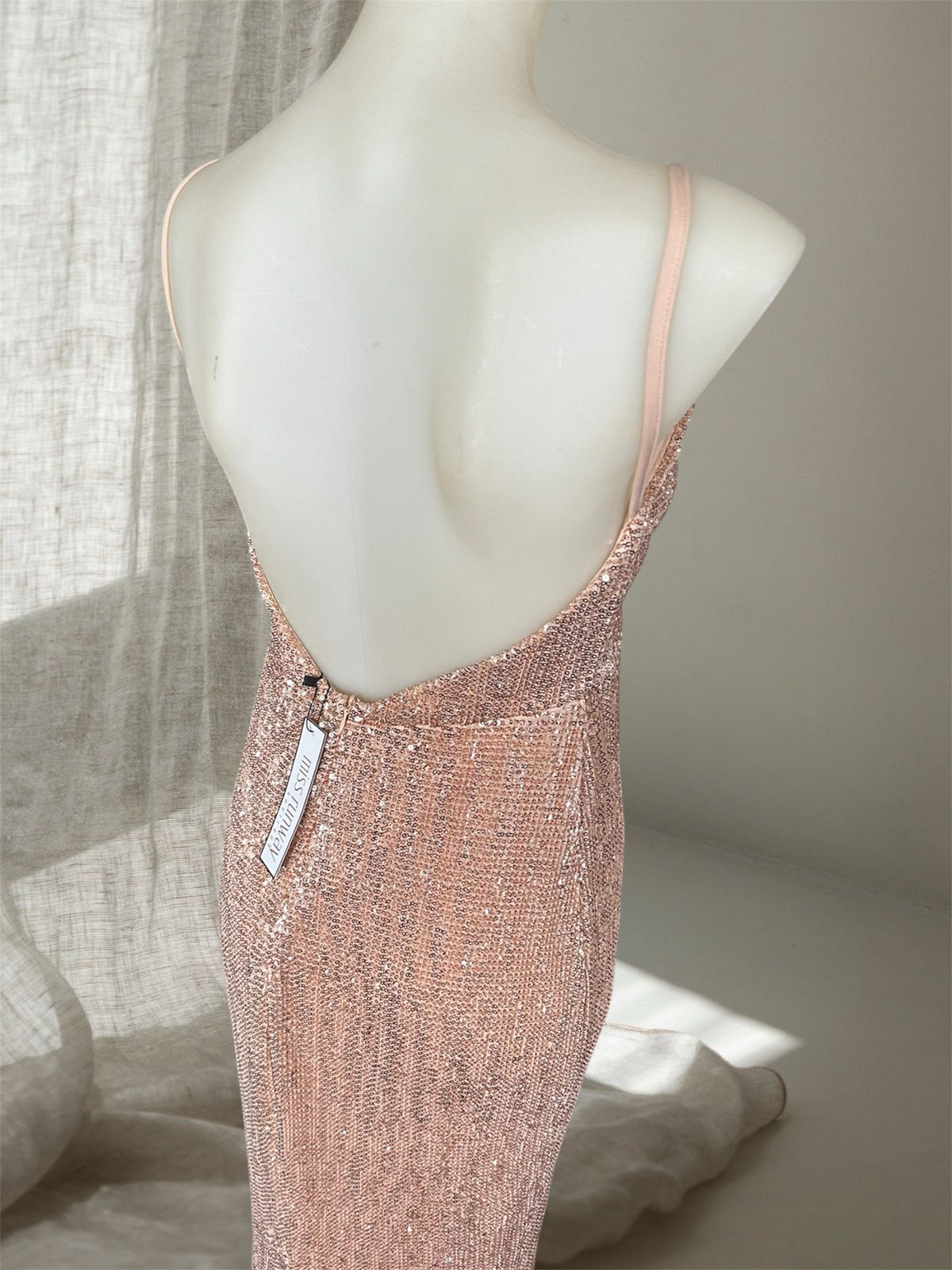 Miss Runway Dream Dresses Gigi Sequin Gown Rose Gold