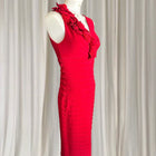Montique Vintage Cocktail Dress - Elegant Red Bodycon Silhouette - Image 3