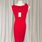 Montique Vintage Cocktail Dress - Elegant Red Bodycon Silhouette - Image 4