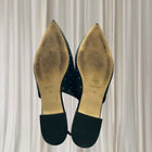 Nine West Pointed-Toe Slingback Mules - Black Studded Heels Size 8 - Image 5