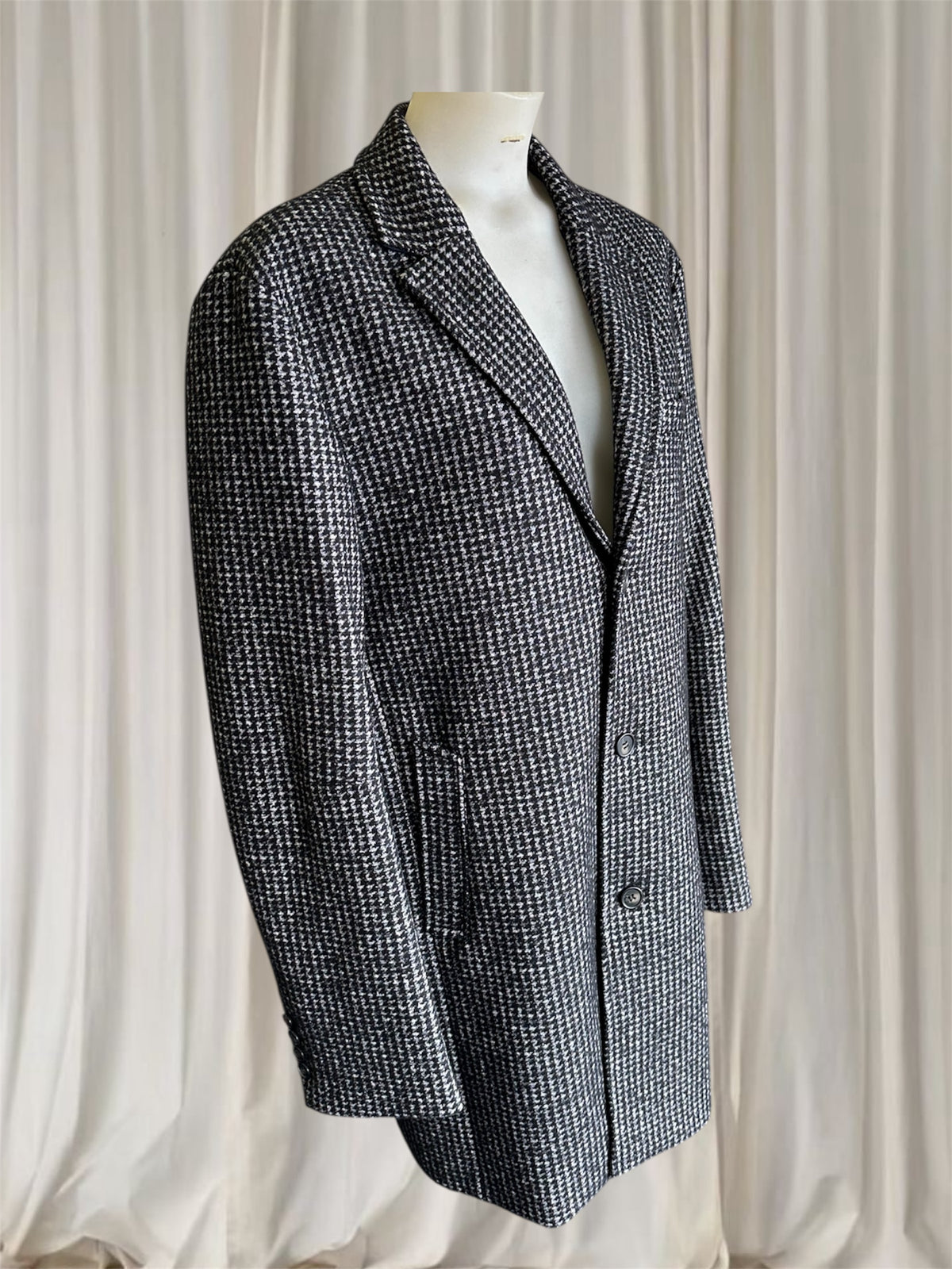 Politix Men's Grey and Black Coat