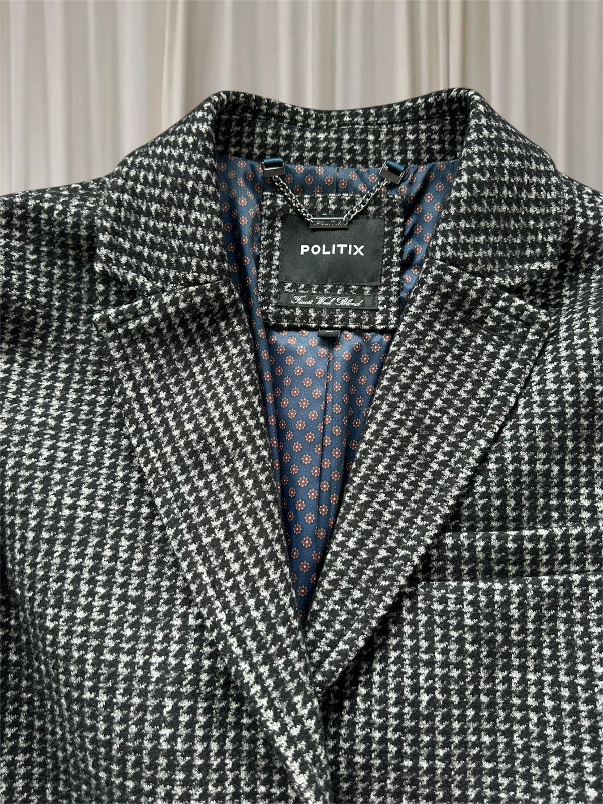 Politix Men's Grey and Black Coat