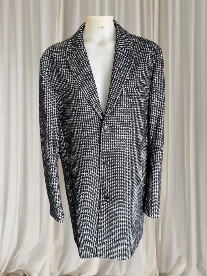 Politix Men's Grey and Black Coat