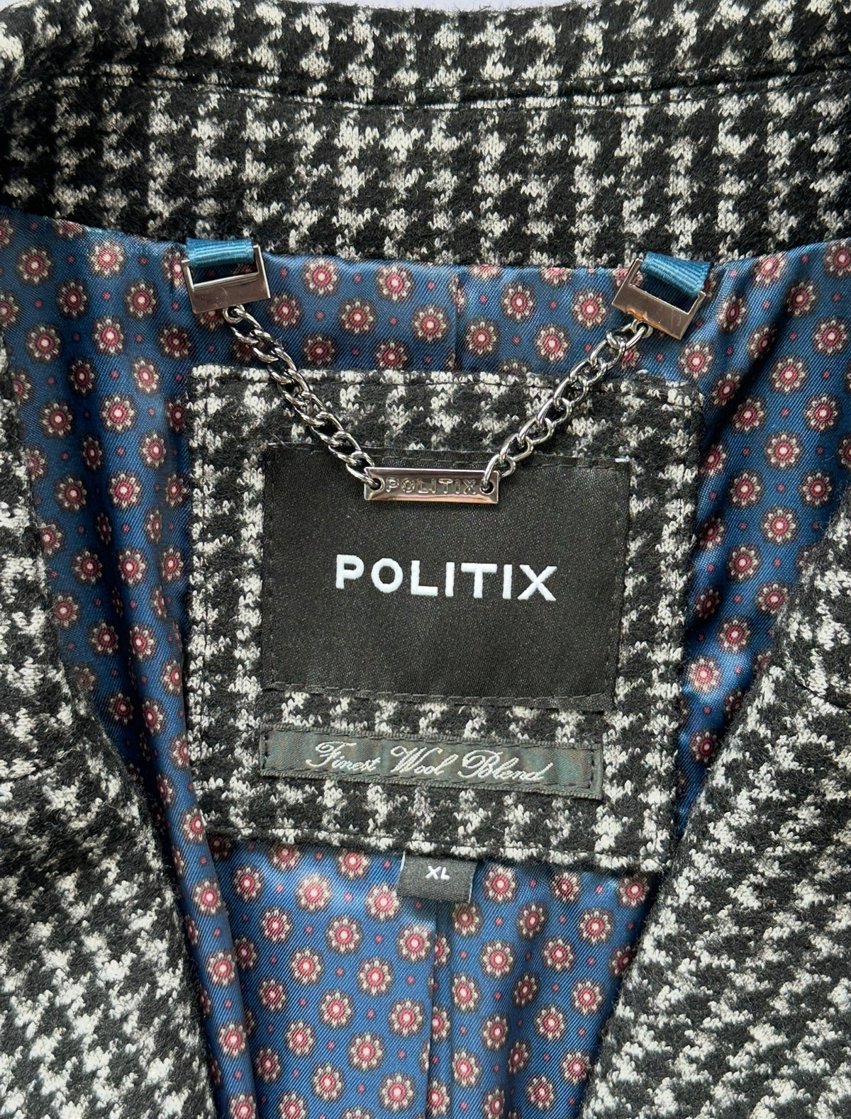 Politix Men's Grey and Black Coat