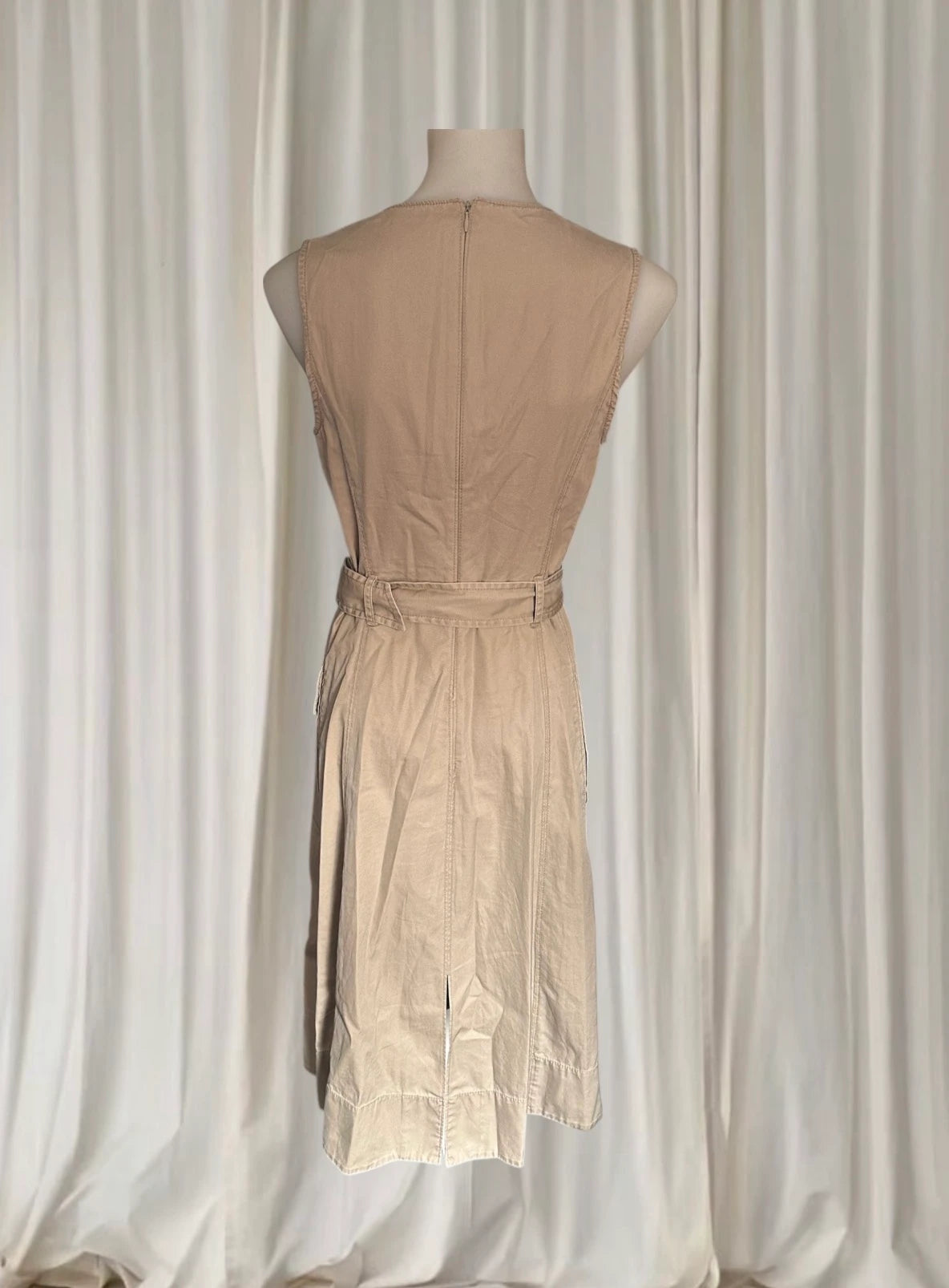 Polo Ralph Lauren Sleeveless Dress - Classic Beige Knee-Length Silhouette - Image 6