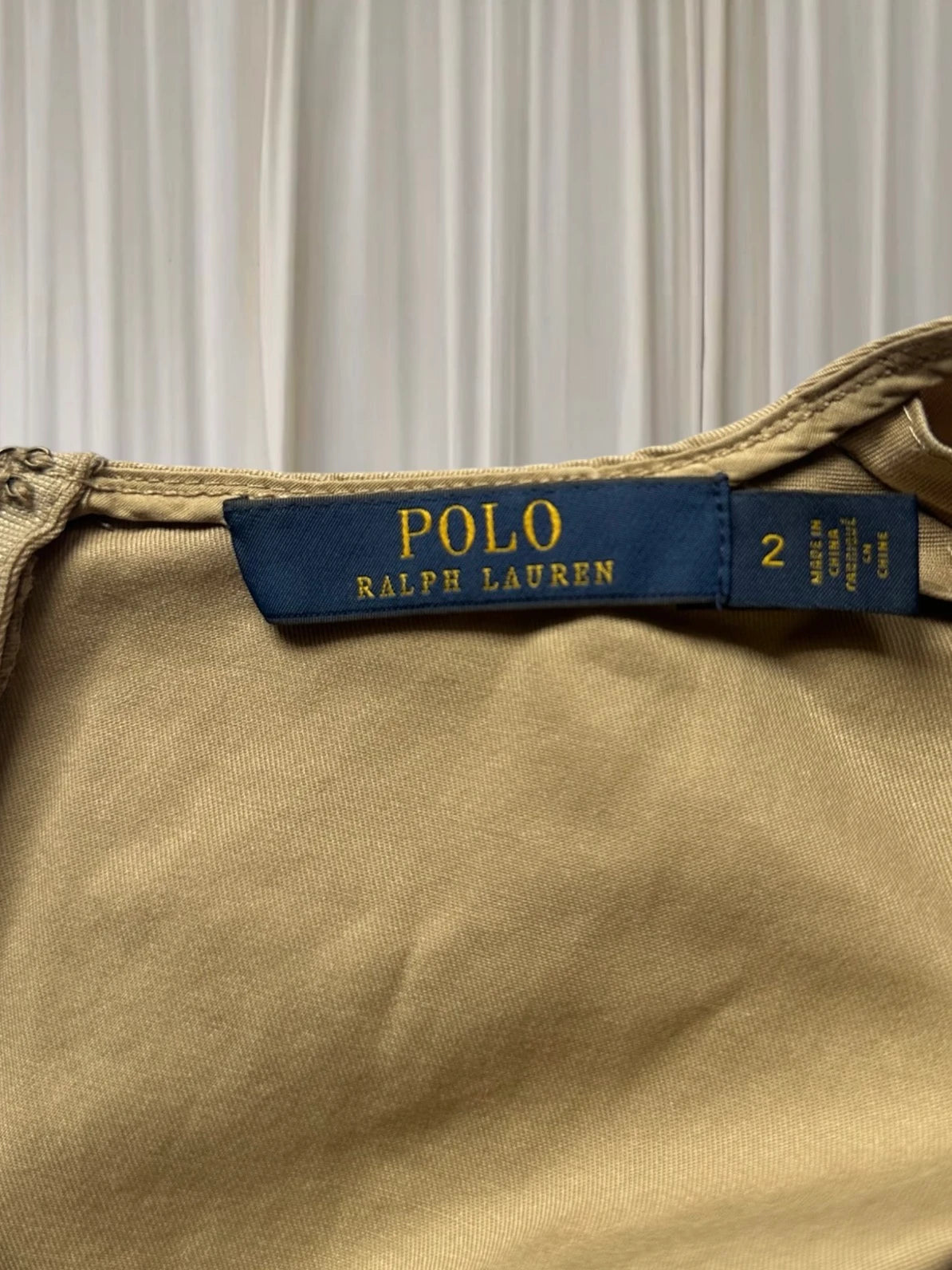 Polo Ralph Lauren Sleeveless Dress - Classic Beige Knee-Length Silhouette - Image 7