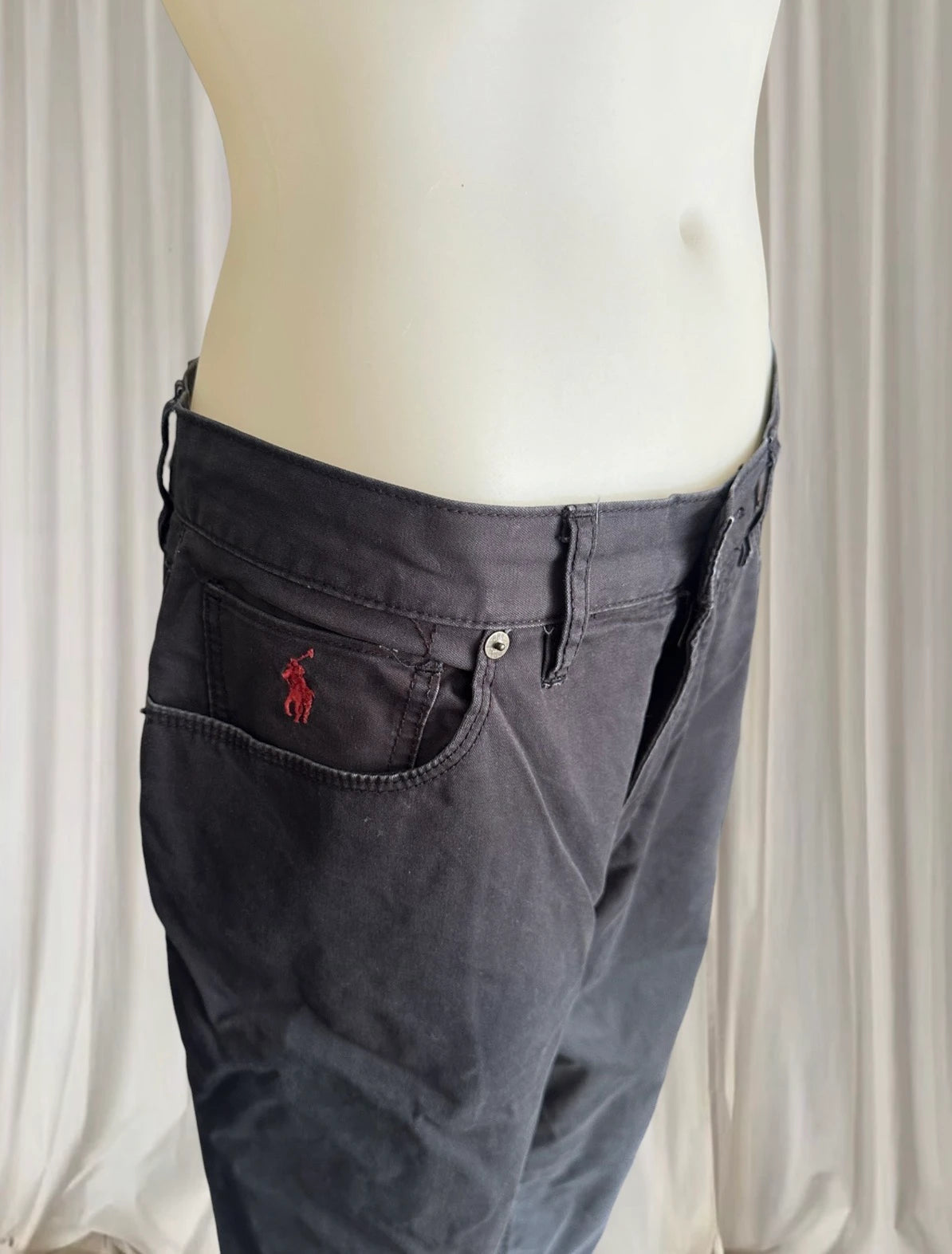 Polo Ralph Lauren Black Denim Jeans - Classic 100% Cotton Fit - Image 3