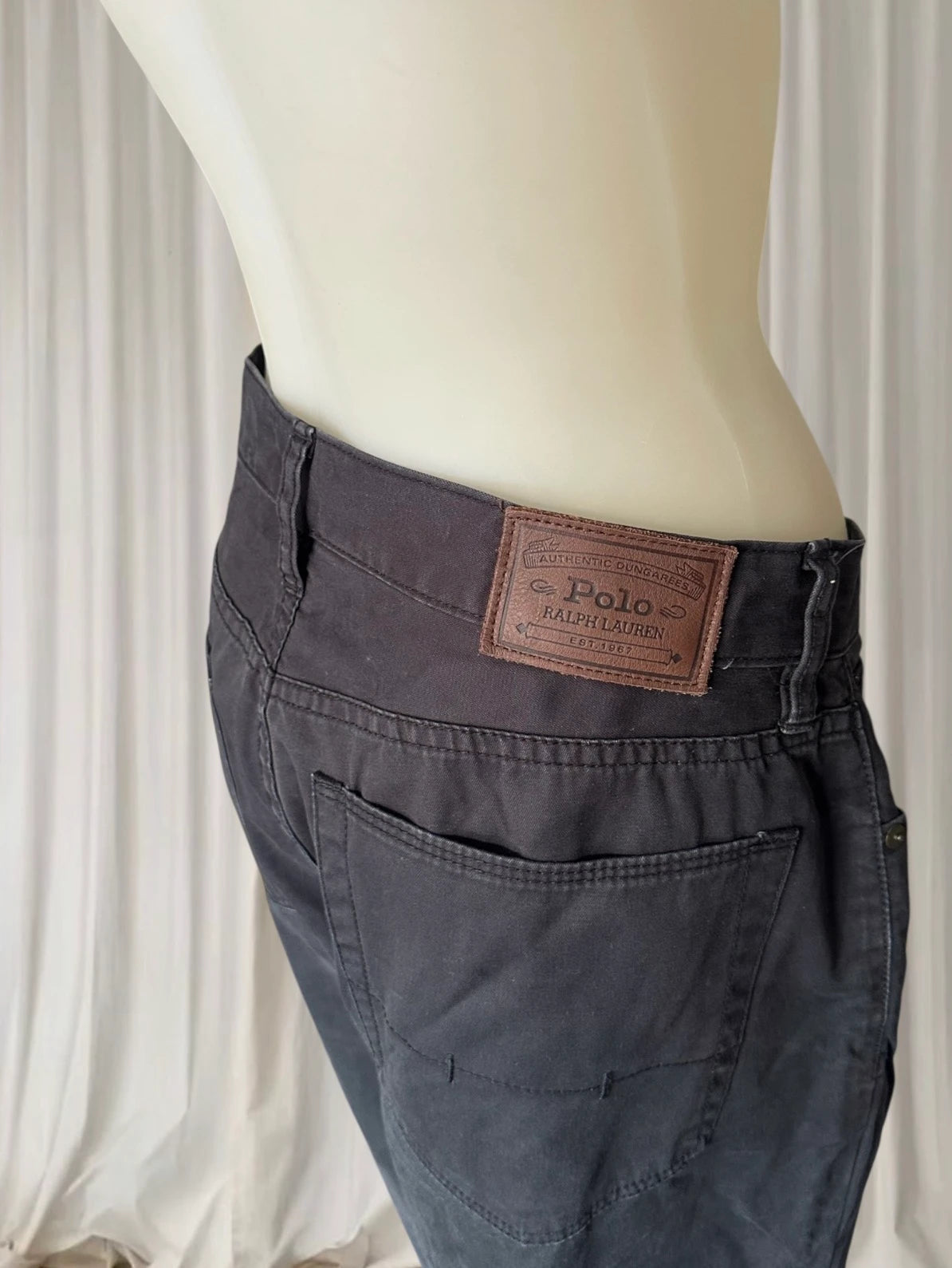 Polo Ralph Lauren Black Denim Jeans - Classic 100% Cotton Fit - Image 5