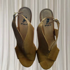 Polo Ralph Lauren Brown Leather Slingback Heels - Classic Open-Toe Design - Image 4