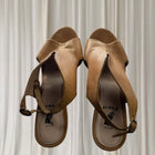 Polo Ralph Lauren Brown Leather Slingback Heels - Classic Open-Toe Design - Image 2
