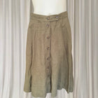 Polo Ralph Lauren Midi Skirt - Classic Khaki Linen Button-Front - Image 1