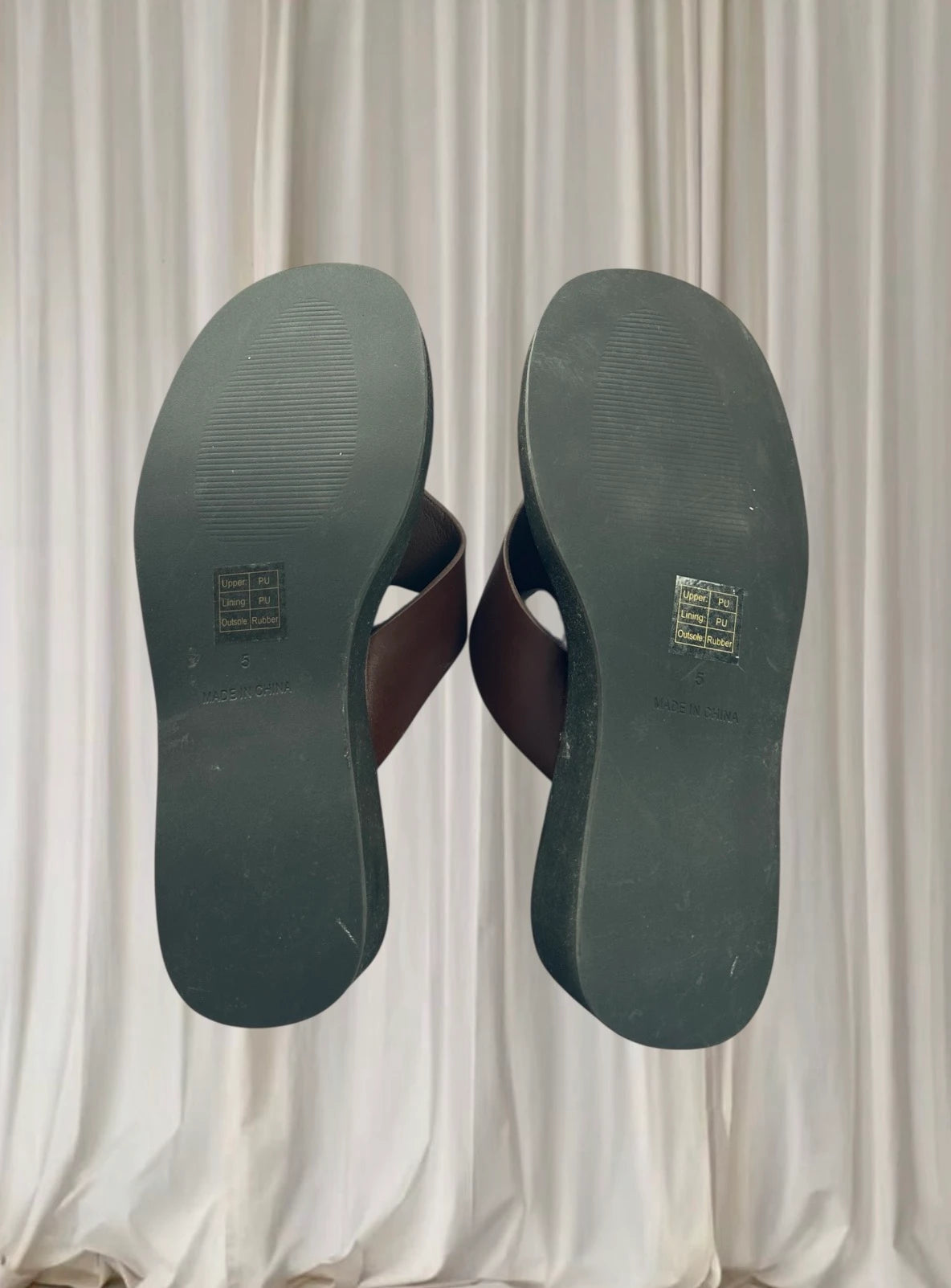 Princess Polly Platform Thong Sandals - Dark Brown Size 5 US - Image 4