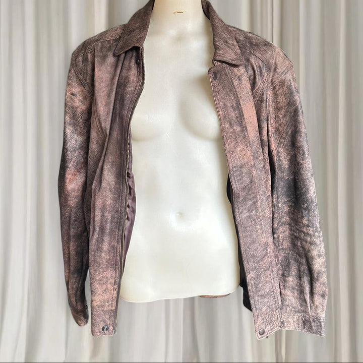 Vintage Proud’s Mens Real Leather Lamb Skin Brown Leather Jacket.