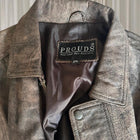 Vintage Proud’s Mens Real Leather Lamb Skin Brown Leather Jacket.