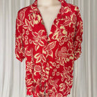 Polo Jeans Co. Ralph Lauren Men's Floral Shirt - Vibrant Red Short Sleeve Button-Up XL - Image 2