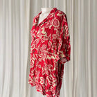 Polo Jeans Co. Ralph Lauren Men's Floral Shirt - Vibrant Red Short Sleeve Button-Up XL - Image 3