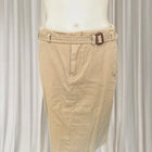 Ralph Lauren Beige Midi Skirt - 100% Cotton with Buckle Detail - Image 1