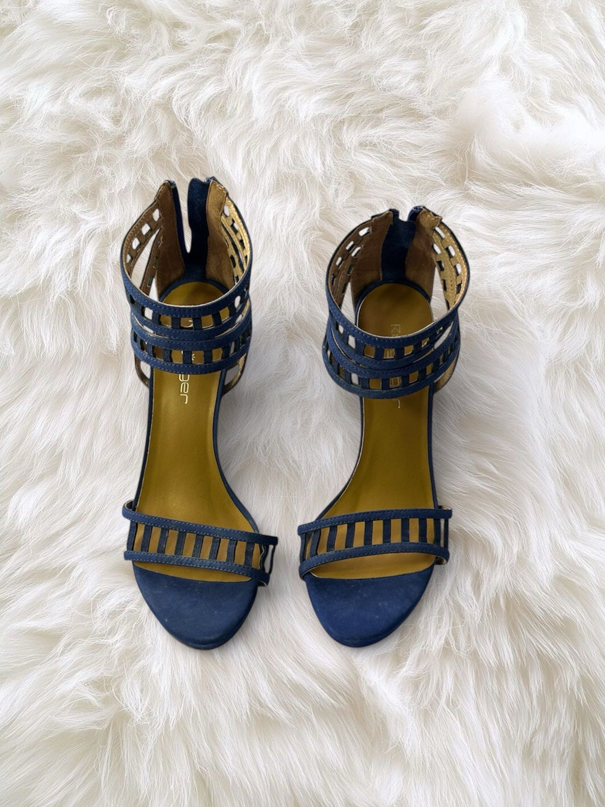 Women's Blue and Navy Sandals