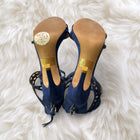 Women's Blue and Navy Sandals