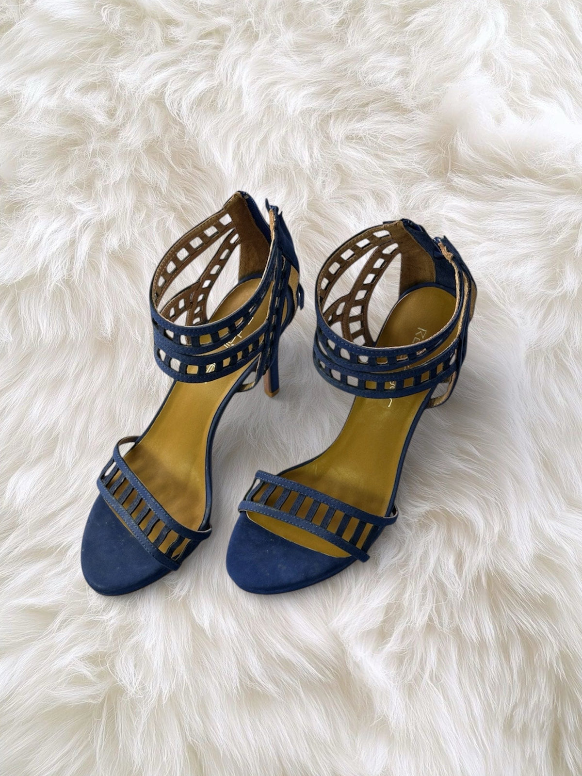 Women's Blue and Navy Sandals