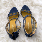 Women's Blue and Navy Sandals