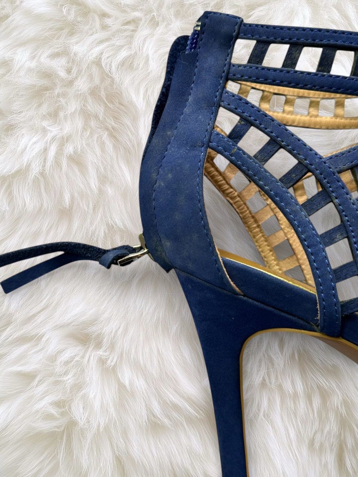Women's Blue and Navy Sandals