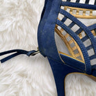 Women's Blue and Navy Sandals