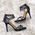 Women's Blue and Navy Sandals