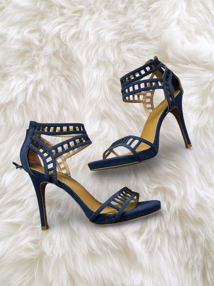 Women's Blue and Navy Sandals