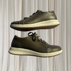 Revere Orthotic Friendly Sneakers - Khaki Metallic Leather Size 41