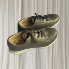 Revere Orthotic Friendly Sneakers - Khaki Metallic Leather Size 41